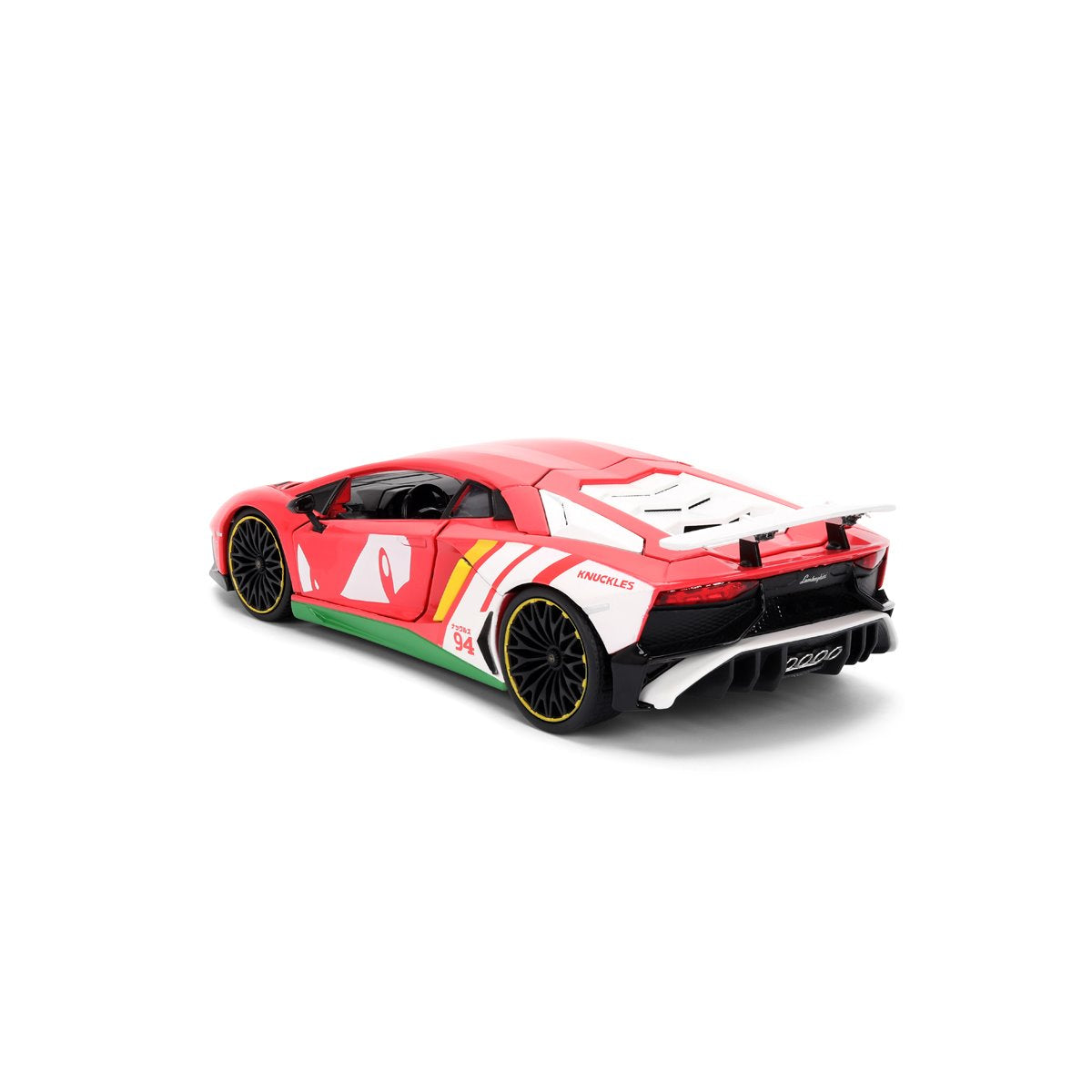 Hollywood Rides Sonic the Hedgehog Classic Lamborghini Aventador SV 1:24 Scale Die-Cast Metal Vehicle & Knuckles Figure
