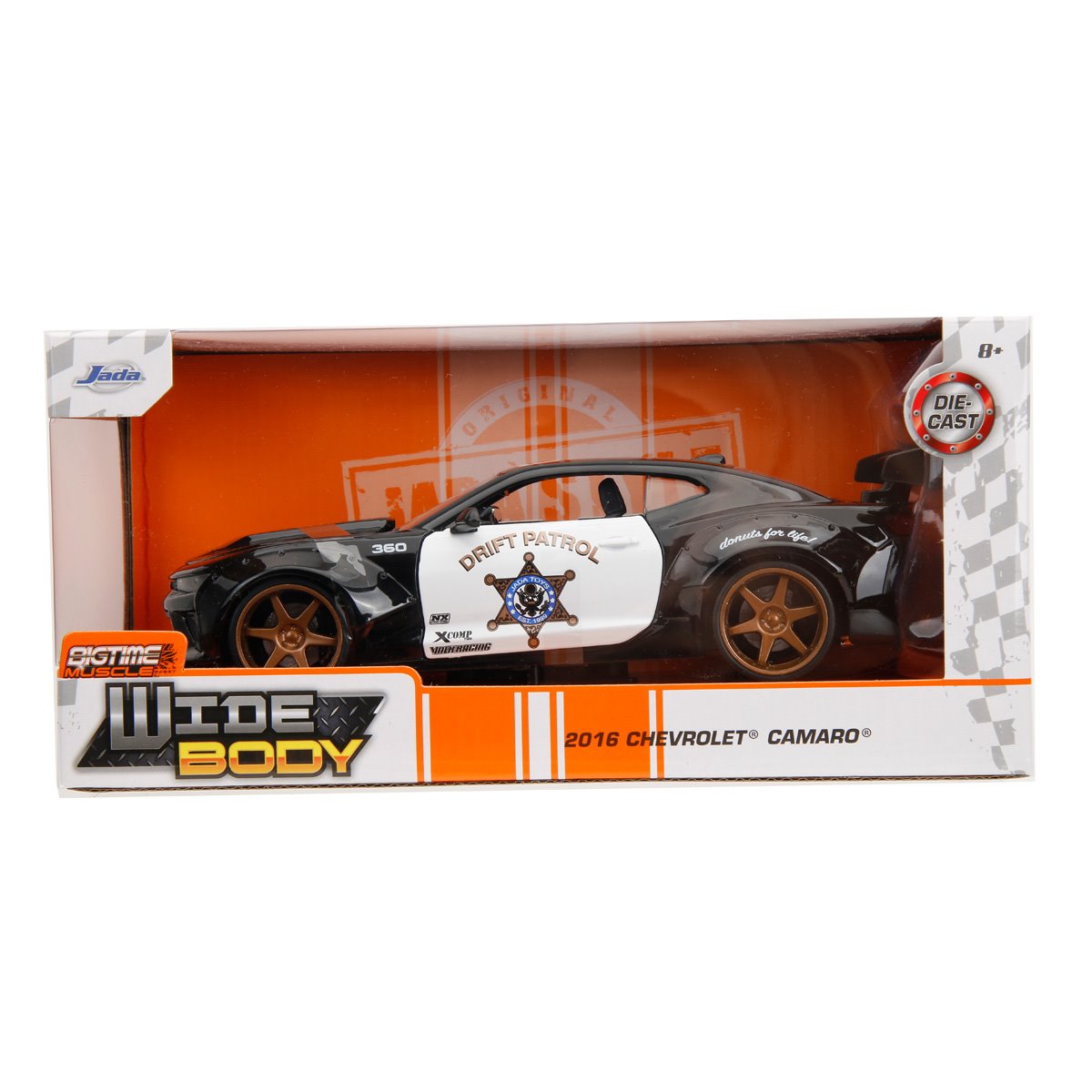 Bigtime Muscle 2016 Chevy Camaro SS Widebody Drift Patrol Police 1:24 Scale Die-Cast Metal Vehicle