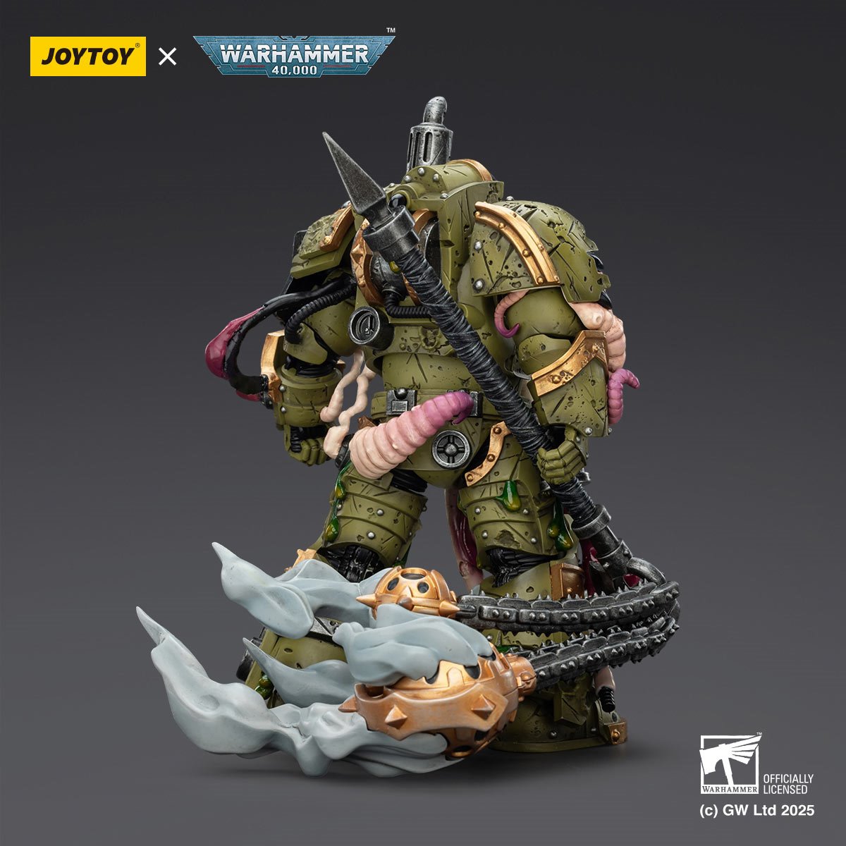 Joy Toy Warhammer 40,000 Death Guard Blightlord Terminator 2 with Flail of Corruption 1:18 Scale Action Figure