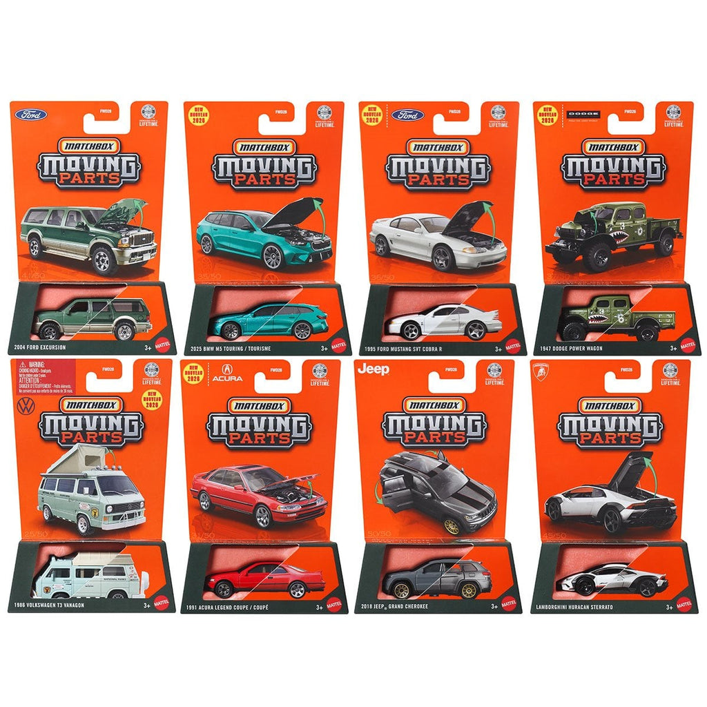 Matchbox Moving Parts 2026 Mix 6 Vehicles Case of 8
