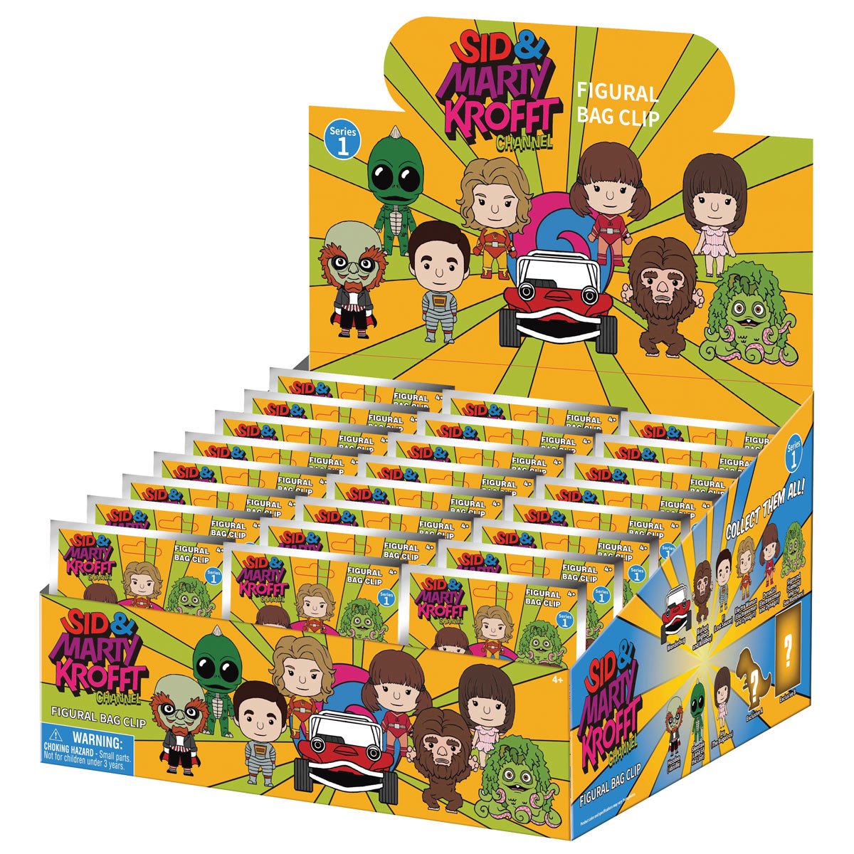 Sid & Marty Krofft Channel Series 1 3D Foam Bag Clip Random 6-Pack