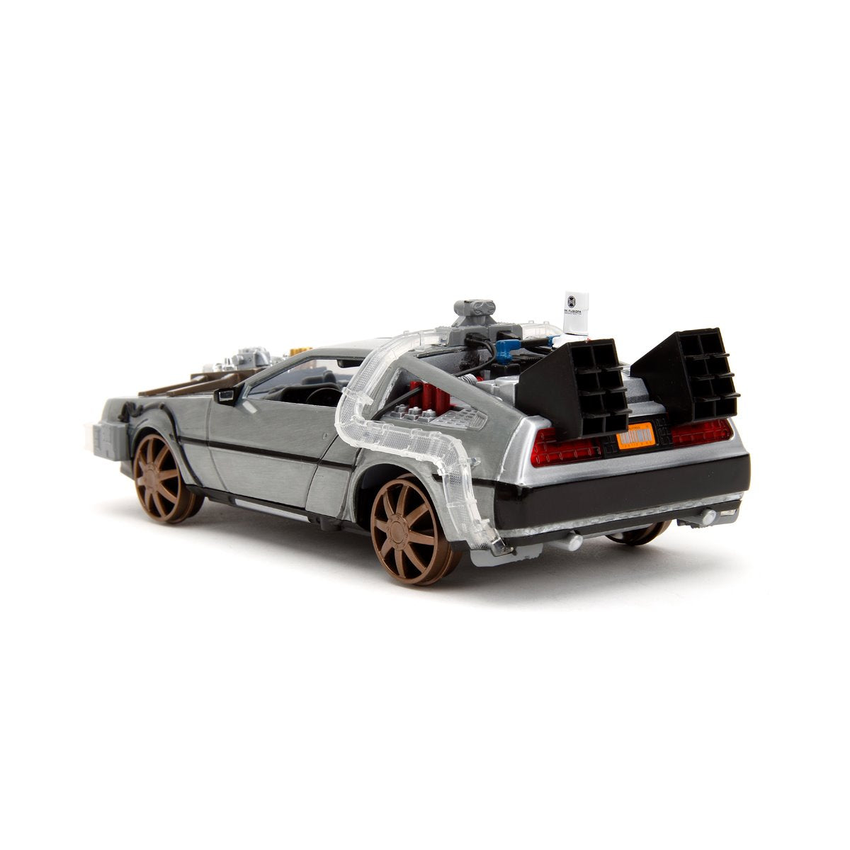Hollywood Rides Back to the Future III Time Machine Rail Wheels 1:24 Die-Cast Metal Vehicle