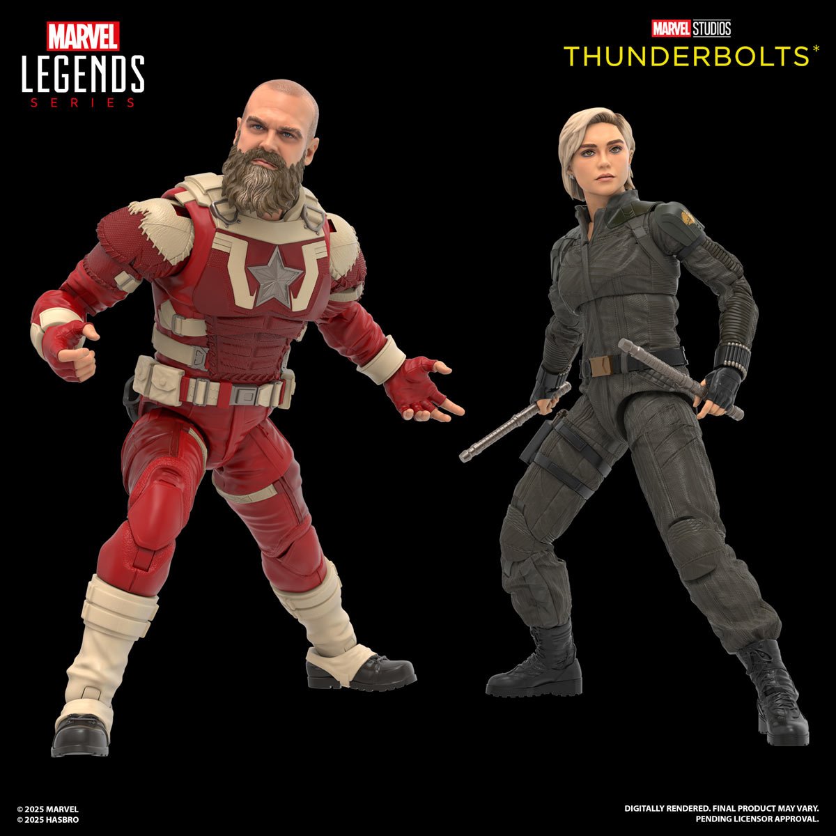 Thunderbolts Marvel Legends Yelena Belova and Red Guardian 6-Inch Action Figures 2-Pack