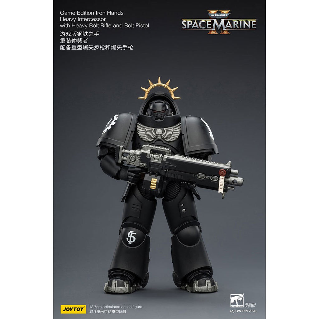 Joy Toy Warhammer 40K Space Marines Game Edition Iron Hands Intercessor Bolt Rifle & Pistol 1:18 Scale Action Figure