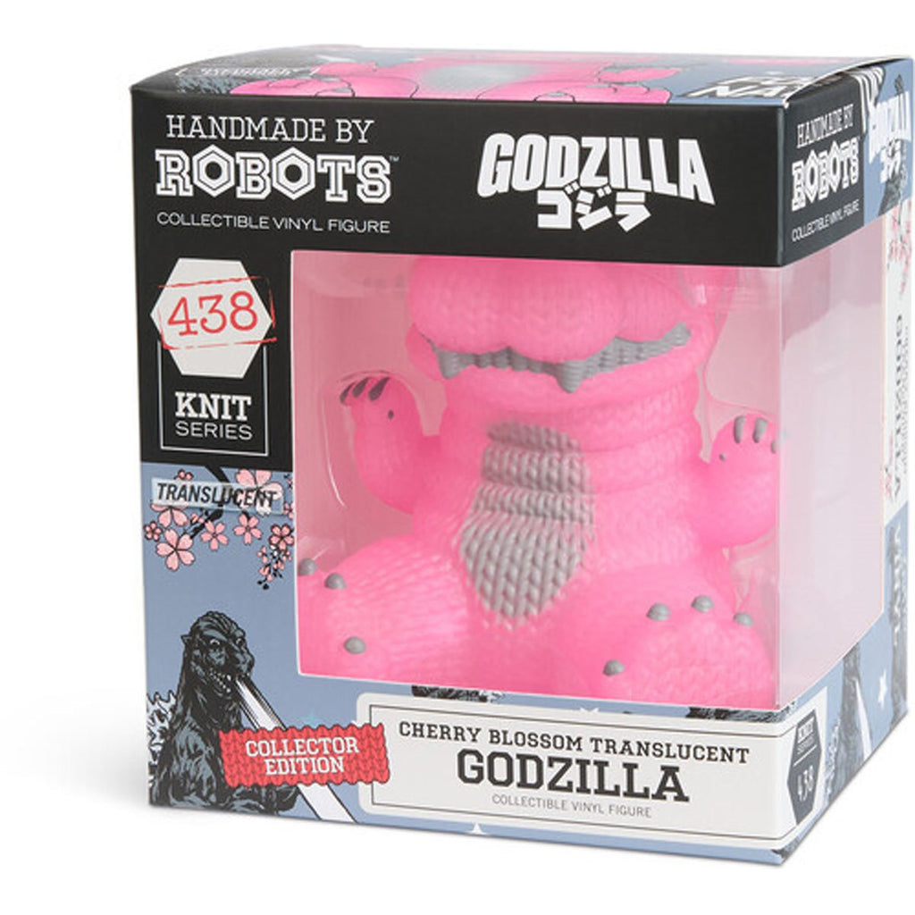 Godzilla #438 Cherry Blossom Pink Translucent Handmade By Robots Vinyl Figure