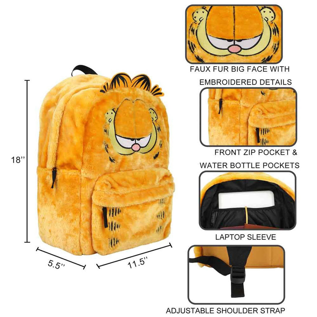 Garfield 3D Faux Fur Laptop Backpack