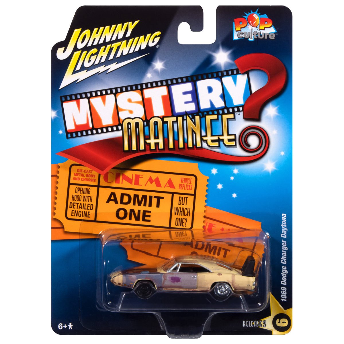 Johnny Lightning Pop Culture 2024 R2 1:64 Scale Die-Cast Metal Vehicle Case of 6