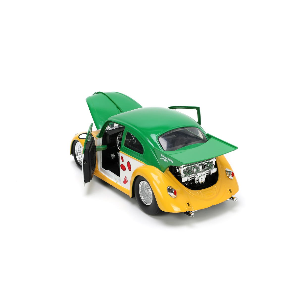 Teenage Mutant Ninja Turtles Volkswagen Beetle 1:24 Scale Die-Cast Metal Vehicle with Michelangelo Figure