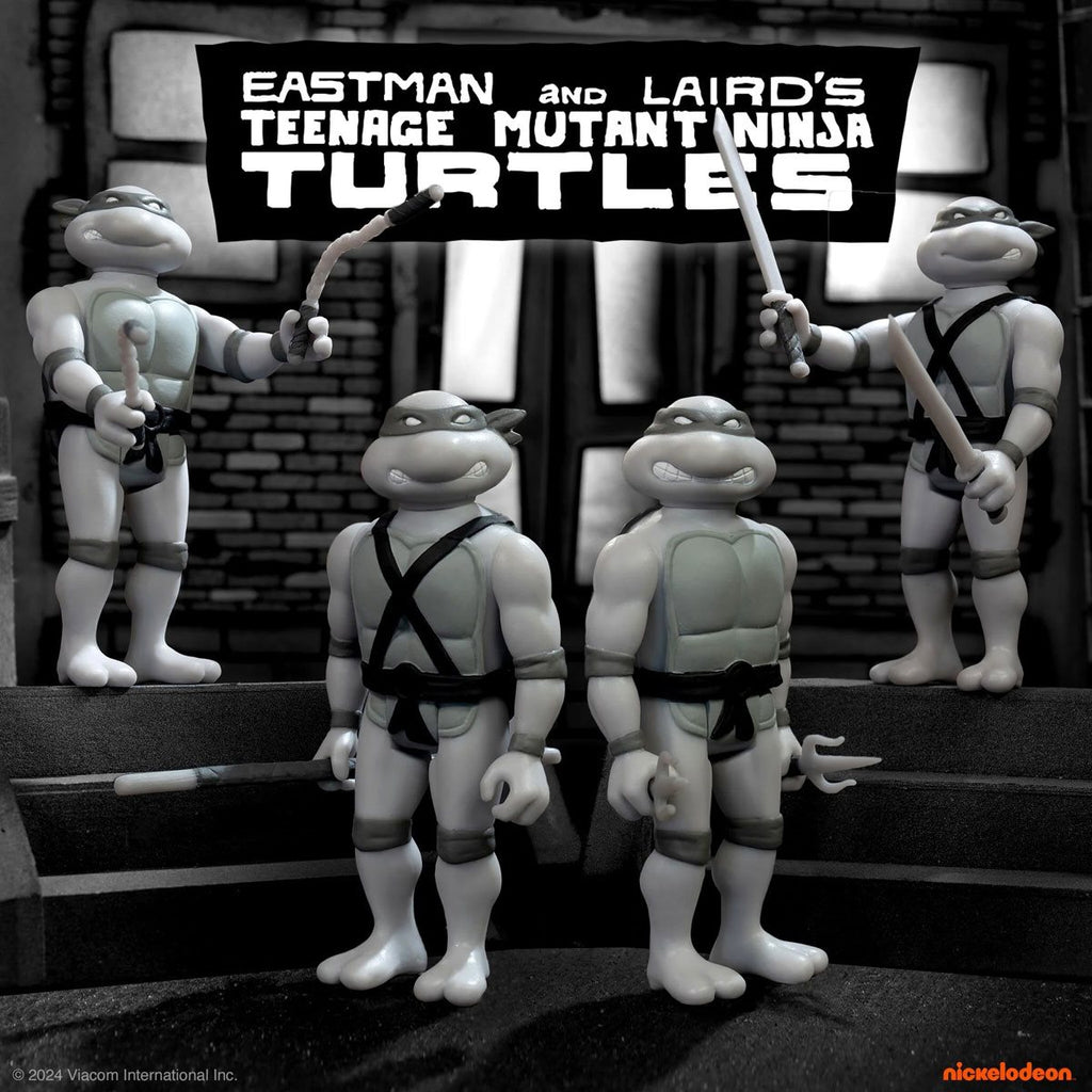 Teenage Mutant Ninja Turtles Comic Grayscale Leonardo 3 3/4-Inch ReAction Figure