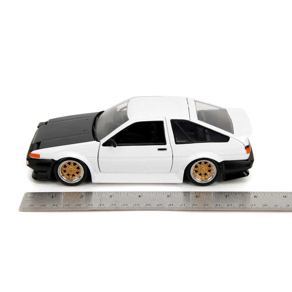 JDM Tuners 1986 AE86 Toyota Trueno White 1:24 Scale Die-Cast Metal Vehicle