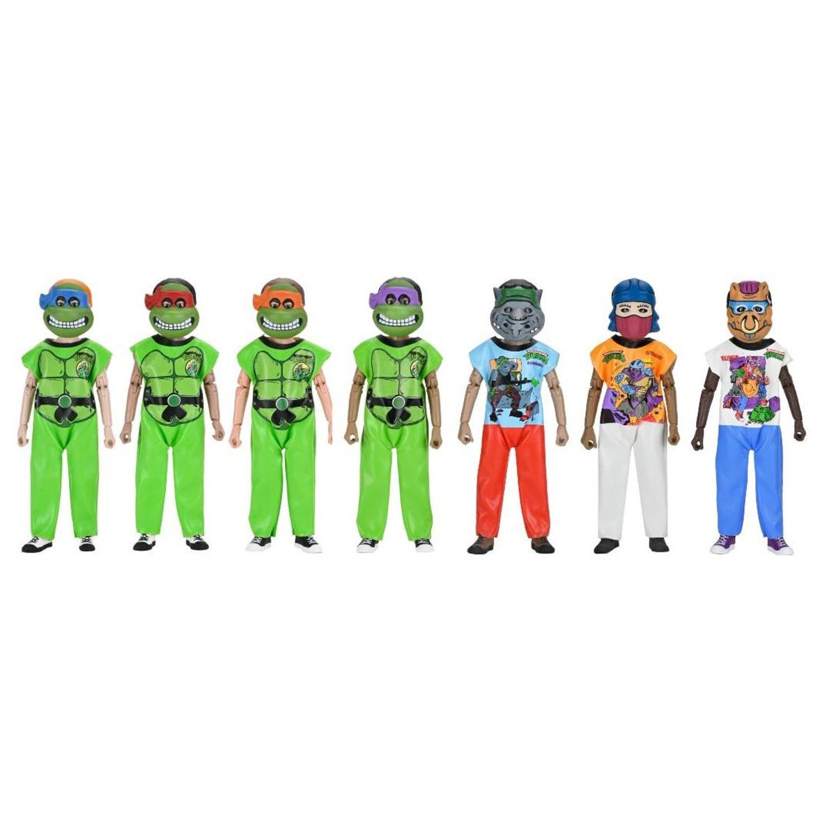 Ben Cooper x Teenage Mutant Ninja Turtles (1987 Cartoon) Costume Series 12 6-Inch Clothed Figure Set of 7