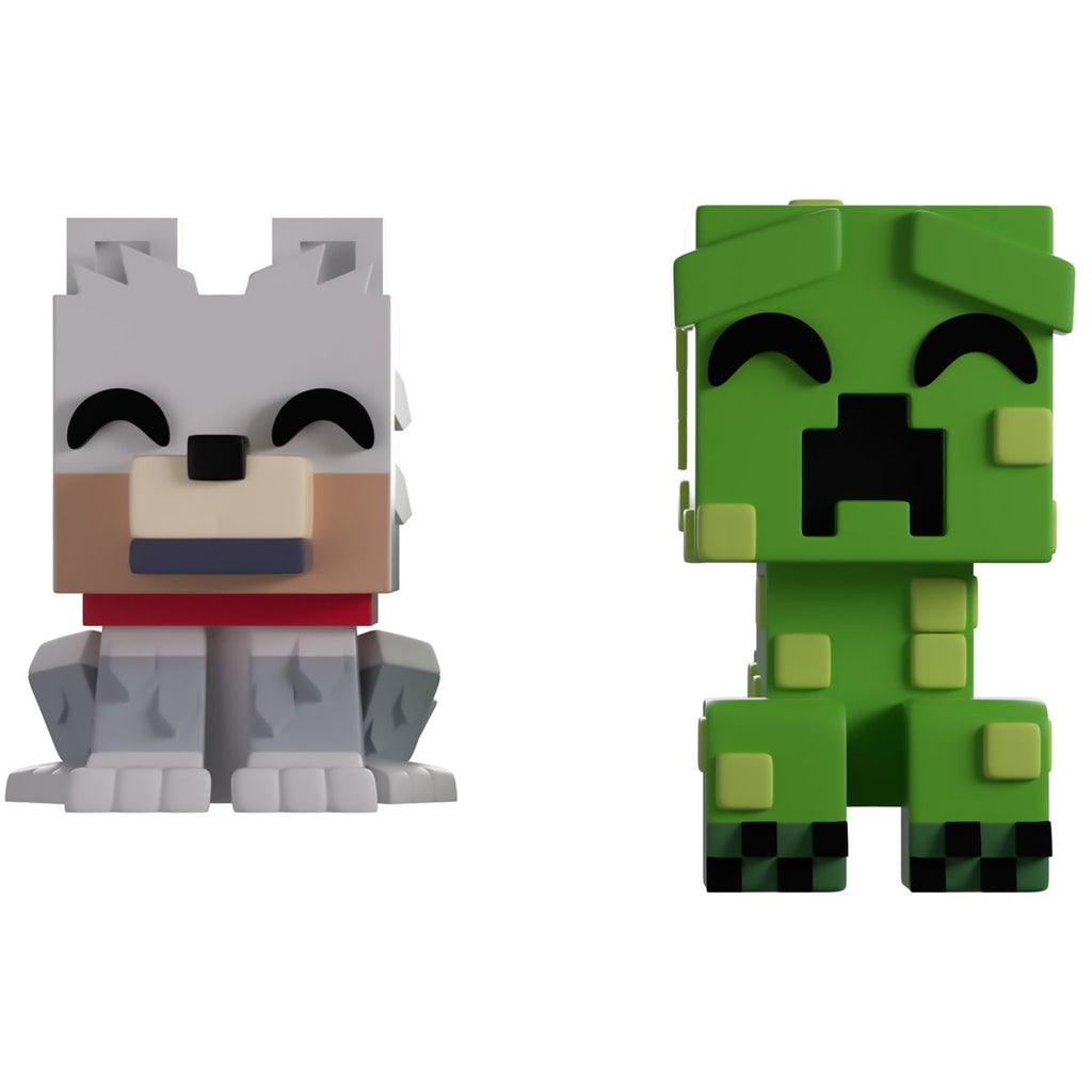 Minecraft Collection Wolf and Creeper Monitor Buddiez Vinyl Figure 2-Pack #16