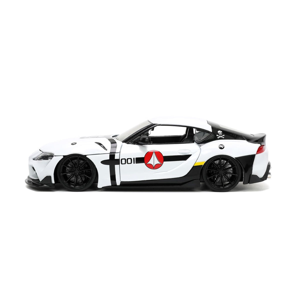 Robotech Hollywood Rides 2020 Toyota Supra 1:24 Scale Die-Cast Metal Vehicle with Roy Fokker Figure