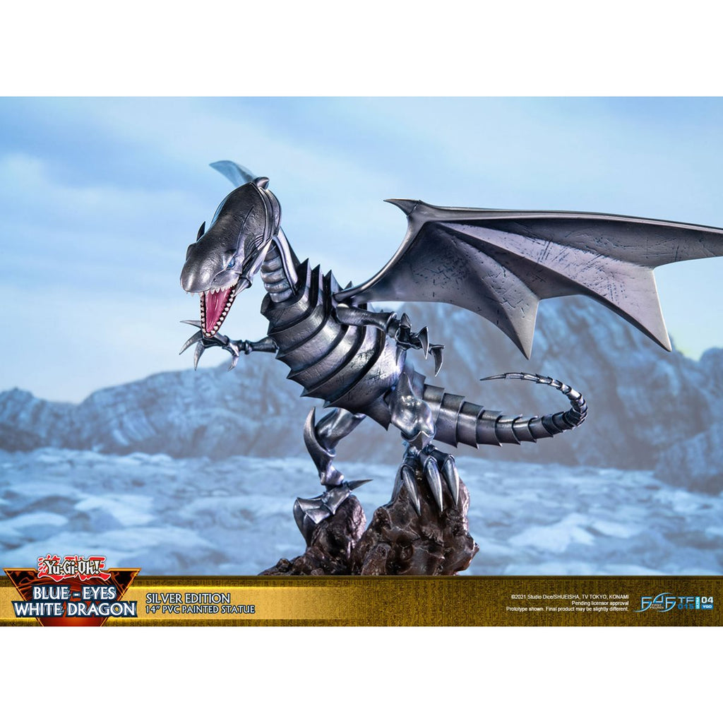 Yu-Gi-Oh! Blue-Eyes White Dragon 14-Inch Silver Statue
