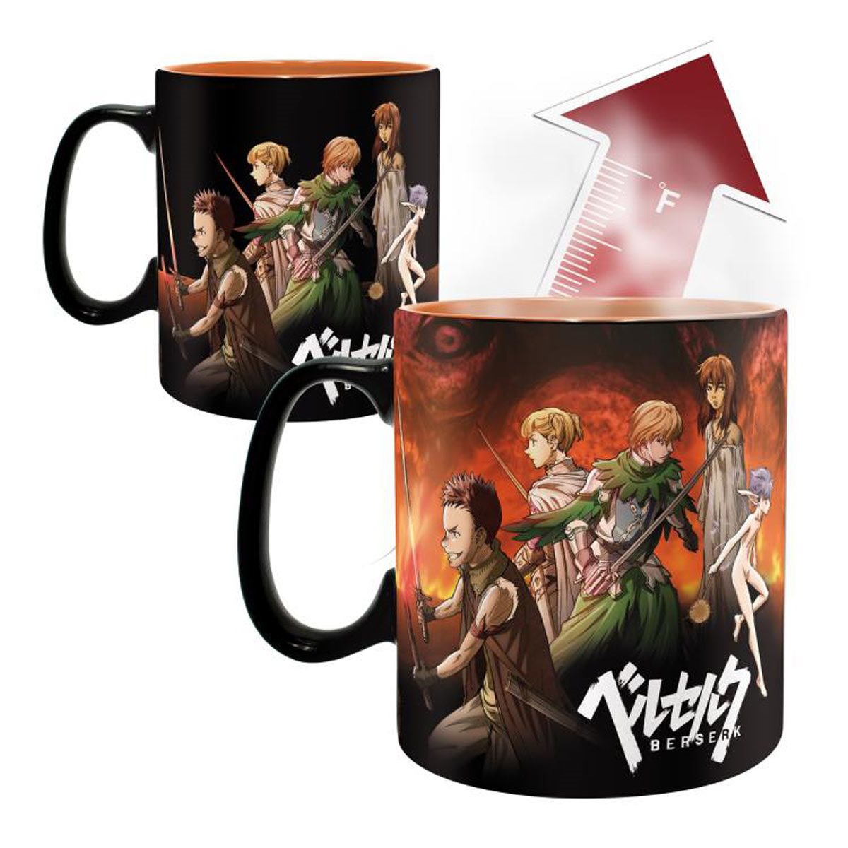 Berserk Guts and Traveling Party Heat-Change 16oz. Mug