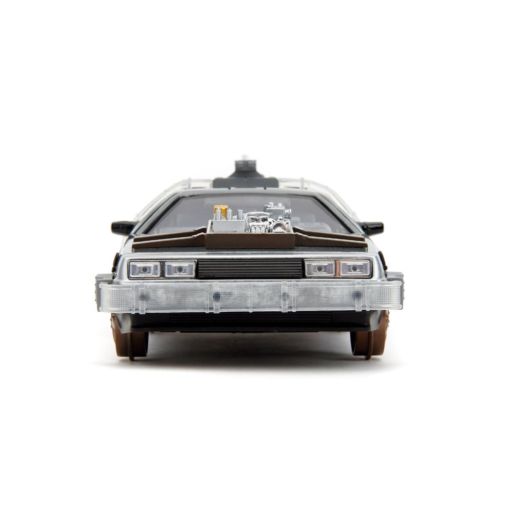 Hollywood Rides Back to the Future III Time Machine Rail Wheels 1:24 Die-Cast Metal Vehicle