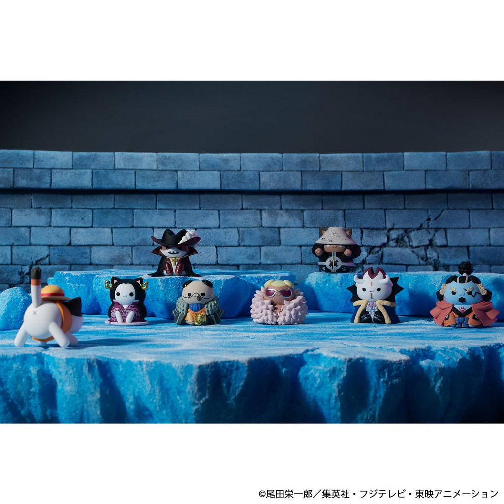One Piece Nyan Piece Nyan! Luffy and the Seven Warlords of the Sea Mega Cat Project Mini-Figure Case of 8 - Repeat