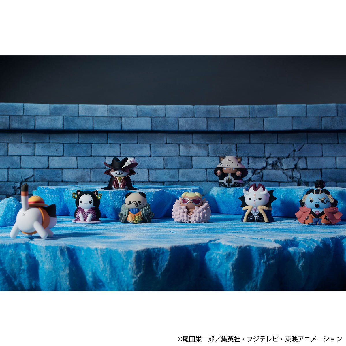 One Piece Nyan Piece Nyan! Luffy and the Seven Warlords of the Sea Mega Cat Project Mini-Figure Case of 8 - Repeat