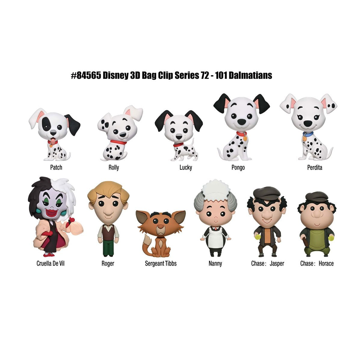 101 Dalmatians Series 72 3D Foam Bag Clip Display Case of 24