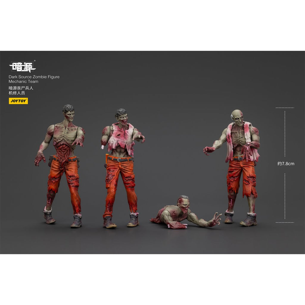 Joy Toy Dark Source Zombie Mechanic Team 1:25 Scale Action Figure 4-Pack