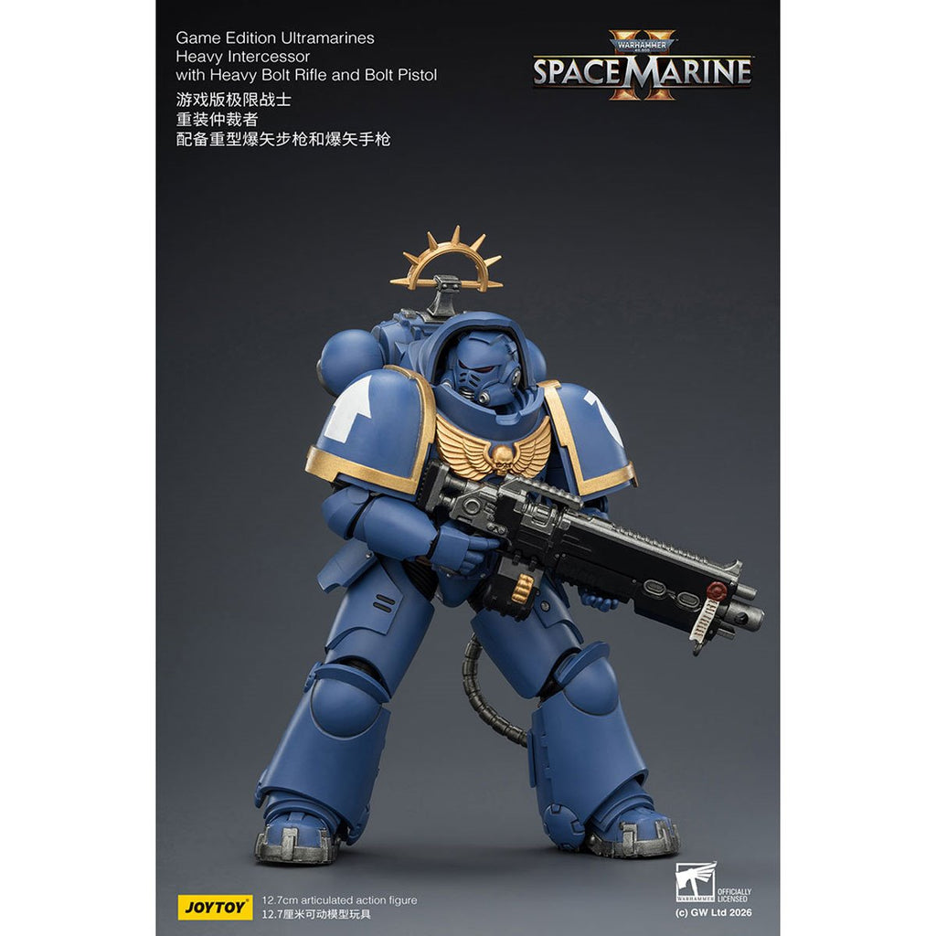 Joy Toy Warhammer 40K Space Marines Game Edition Ultramarines Intercessor Bolt Rifle & Pistol 1:18 Scale Action Figure