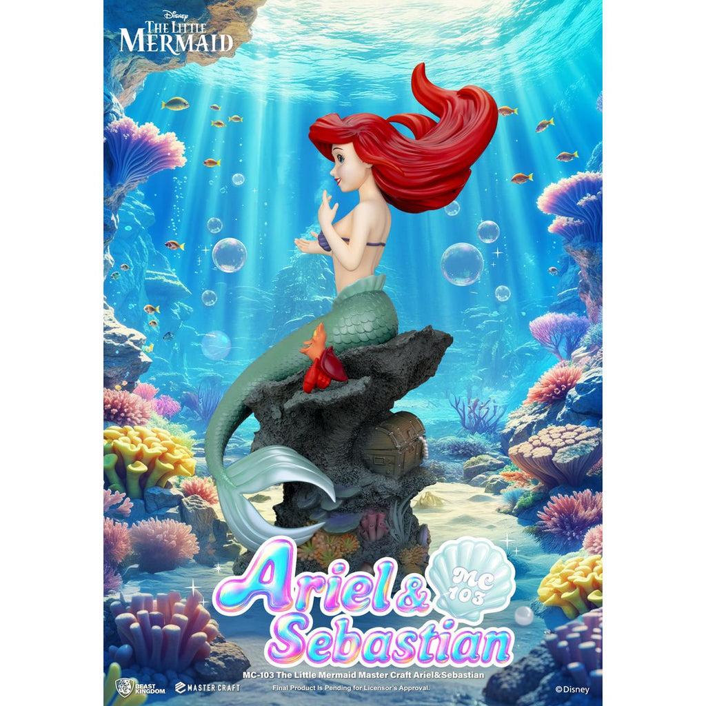The Little Mermaid Master Craft Ariel and Sebastian Statue