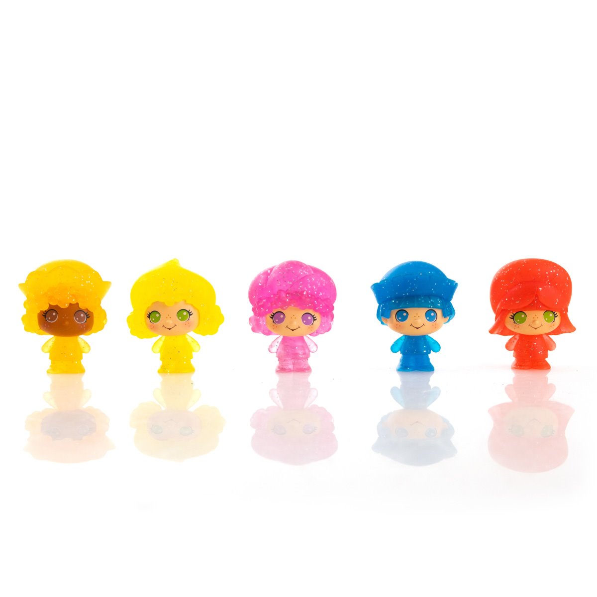 Strawberry Shortcake CheeBee Berry Besties Glitter 1 1/2-Inch Mini-Figure 5-Pack Collector Set