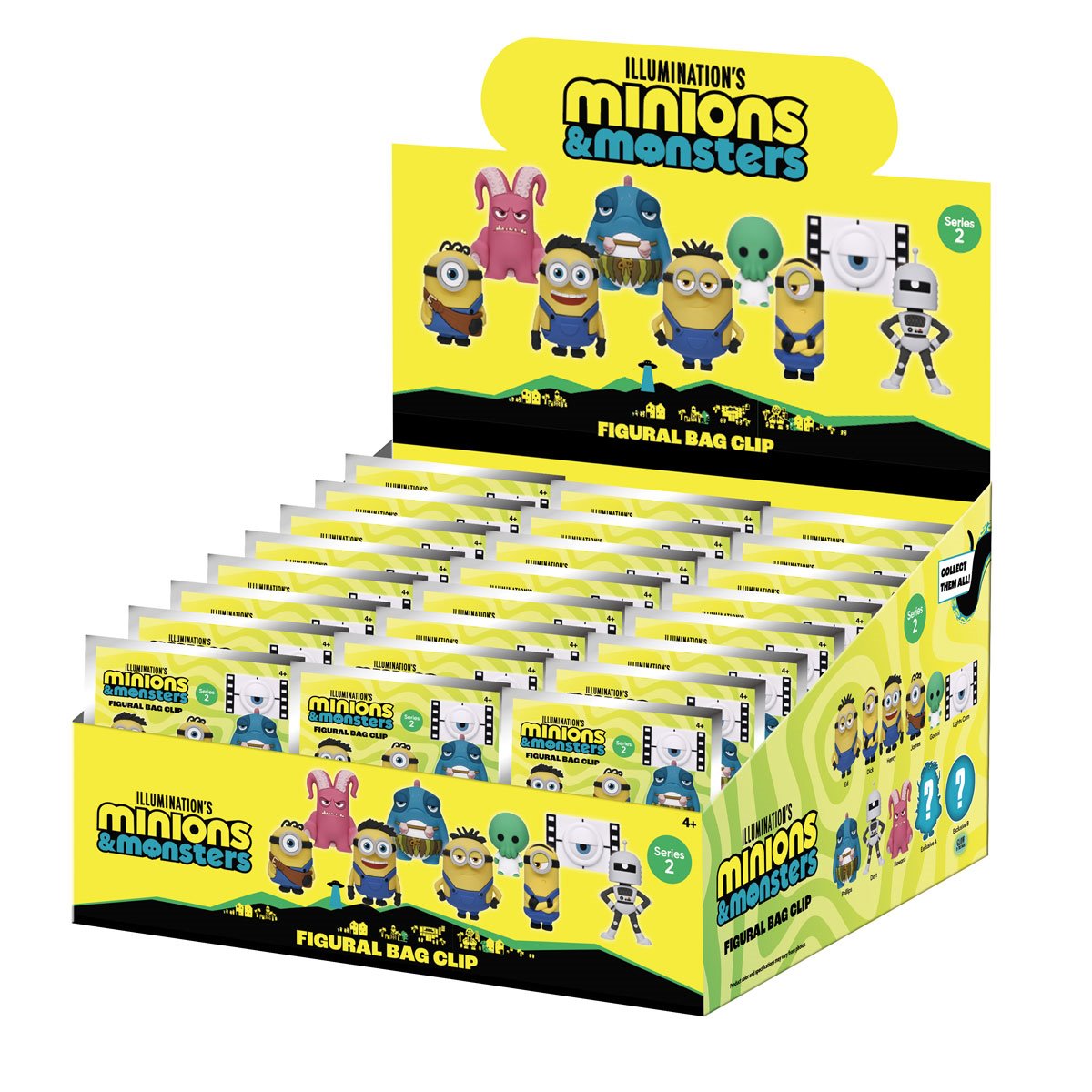Minions & Monsters Series 2 3D Foam Bag Clip Random 6-Pack