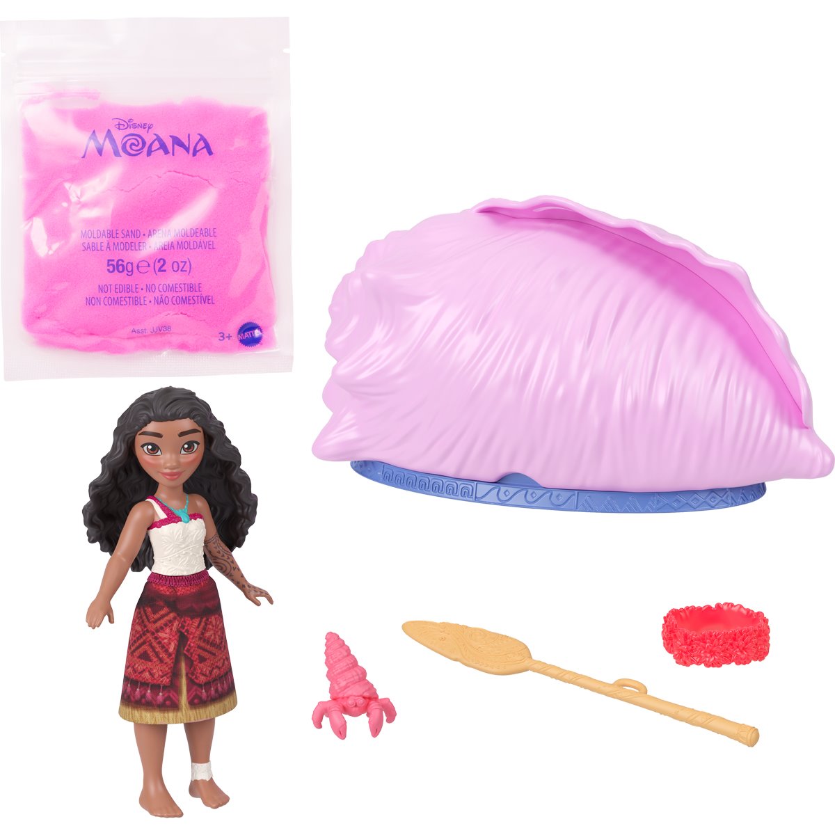 Moana Ocean Shell Reveal Small Doll Case of 4