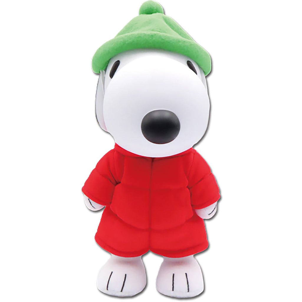 Peanuts Snoopy Puffer Jacket FigureKey Vinyl Head 8-Inch Moveable Plush
