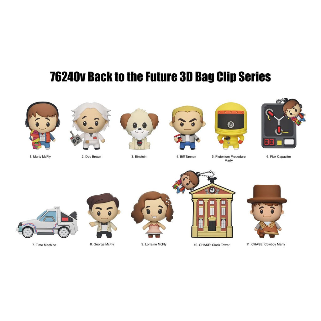 Back to the Future Series 1 3D Foam Bag Clip Display Case of 24
