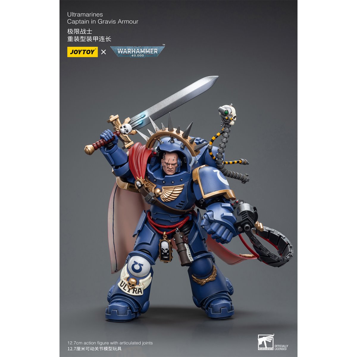 Joy Toy Warhammer 40,000 Ultramarines Captain in Gravis Armour 1:18 Scale Action Figure