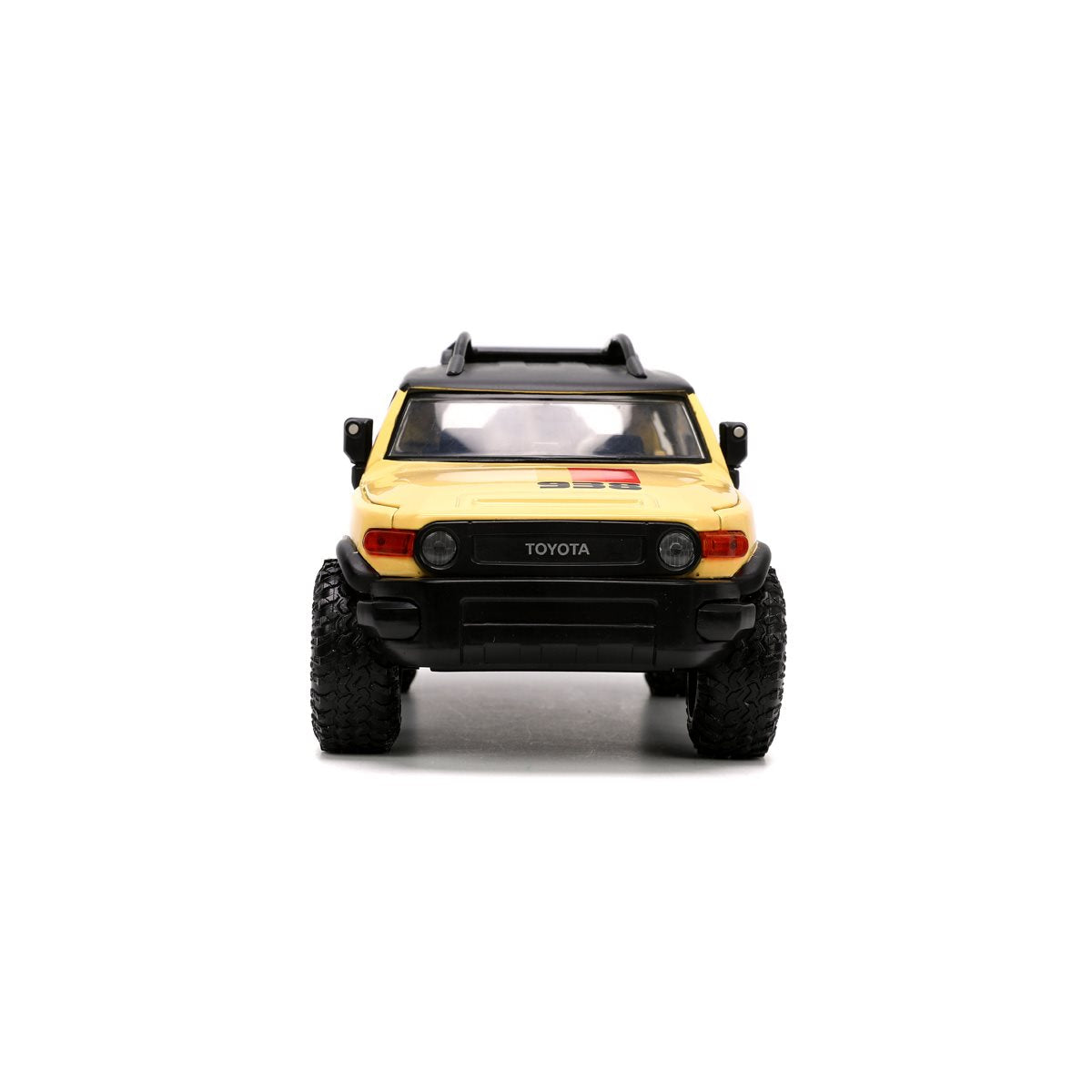 Just Trucks Toyota FJ Cruiser Yellow 1:24 Scale Die-Cast Metal Vehicle with Tire Rack