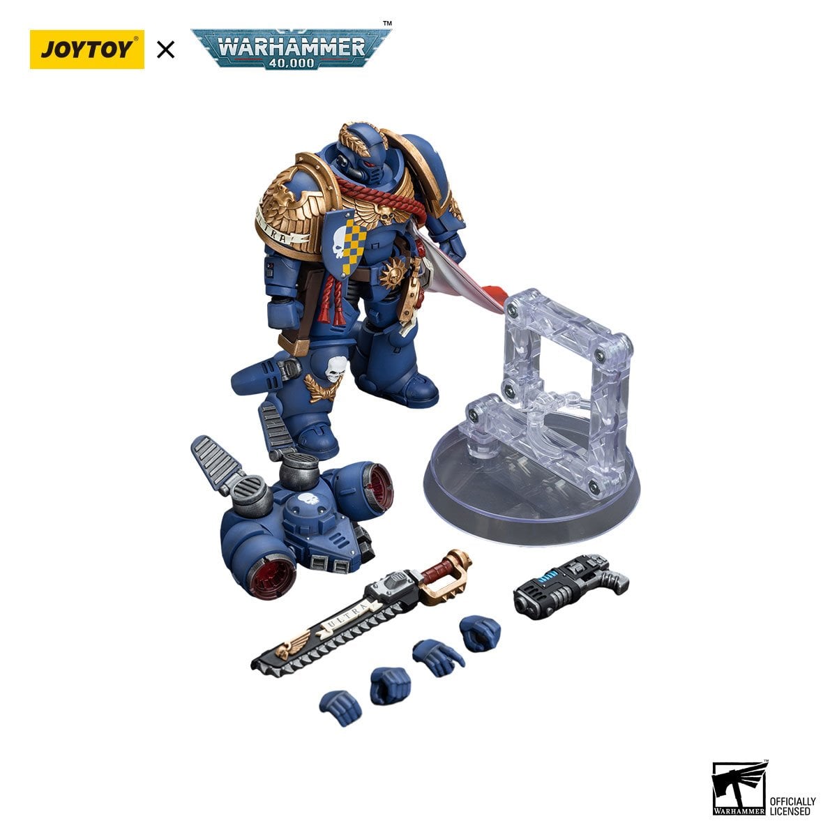 Joy Toy Warhammer 40,000 Ultramarines Captain with Jump Pack 1:18 Scale Action Figure