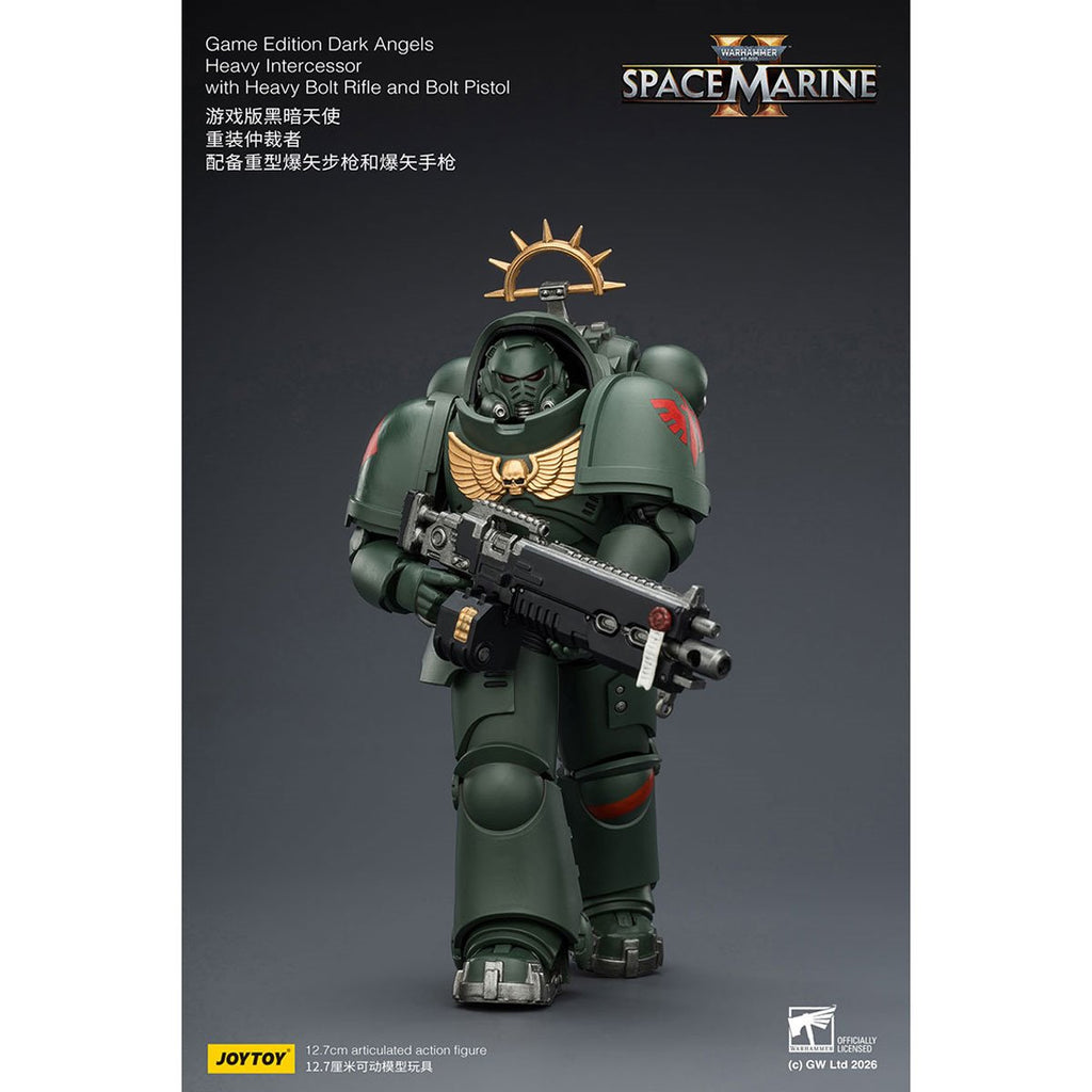 Joy Toy Warhammer 40K Space Marines Game Edition Dark Angels Heavy Intercessor Rifle & Pistol 1:18 Scale Action Figure