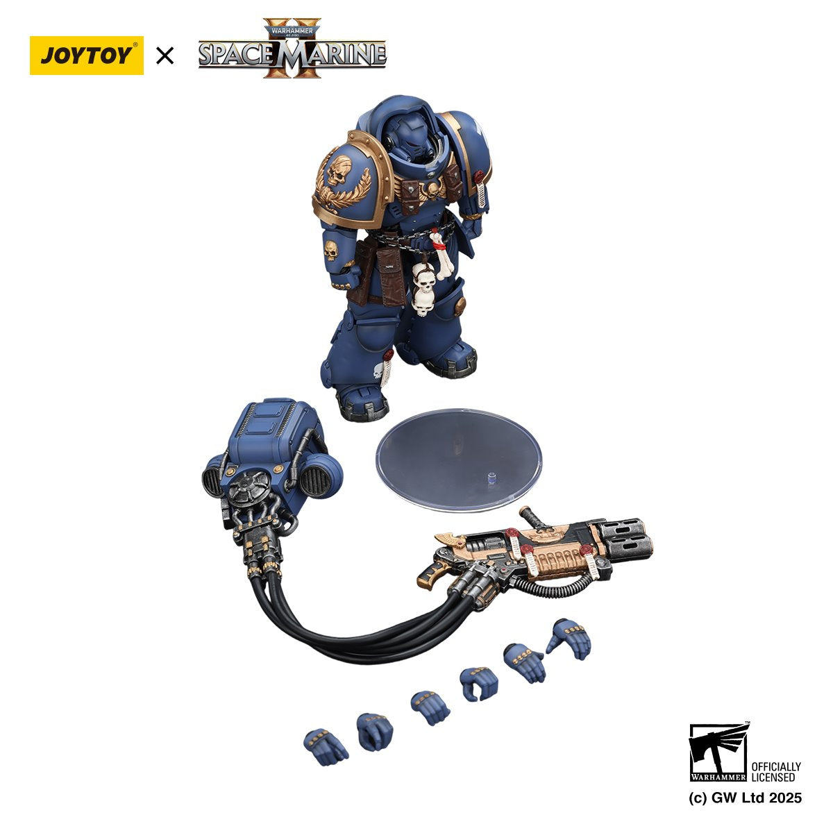 Joy Toy Warhammer Space Marine Ultramarine Heavy Artificer Armour with Relic Multi-Melta 1:18 Scale Action Figure