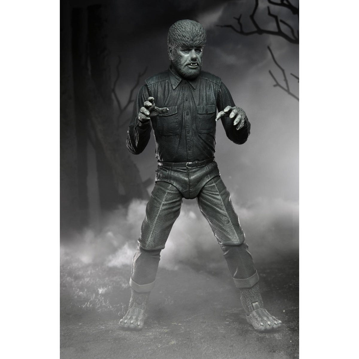 Universal Monsters Ultimate Wolf Man Black and White Version 7-Inch Scale Action Figure