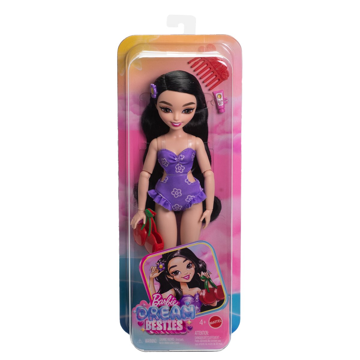 Barbie Dream Besties Accessories and Doll Case of 4