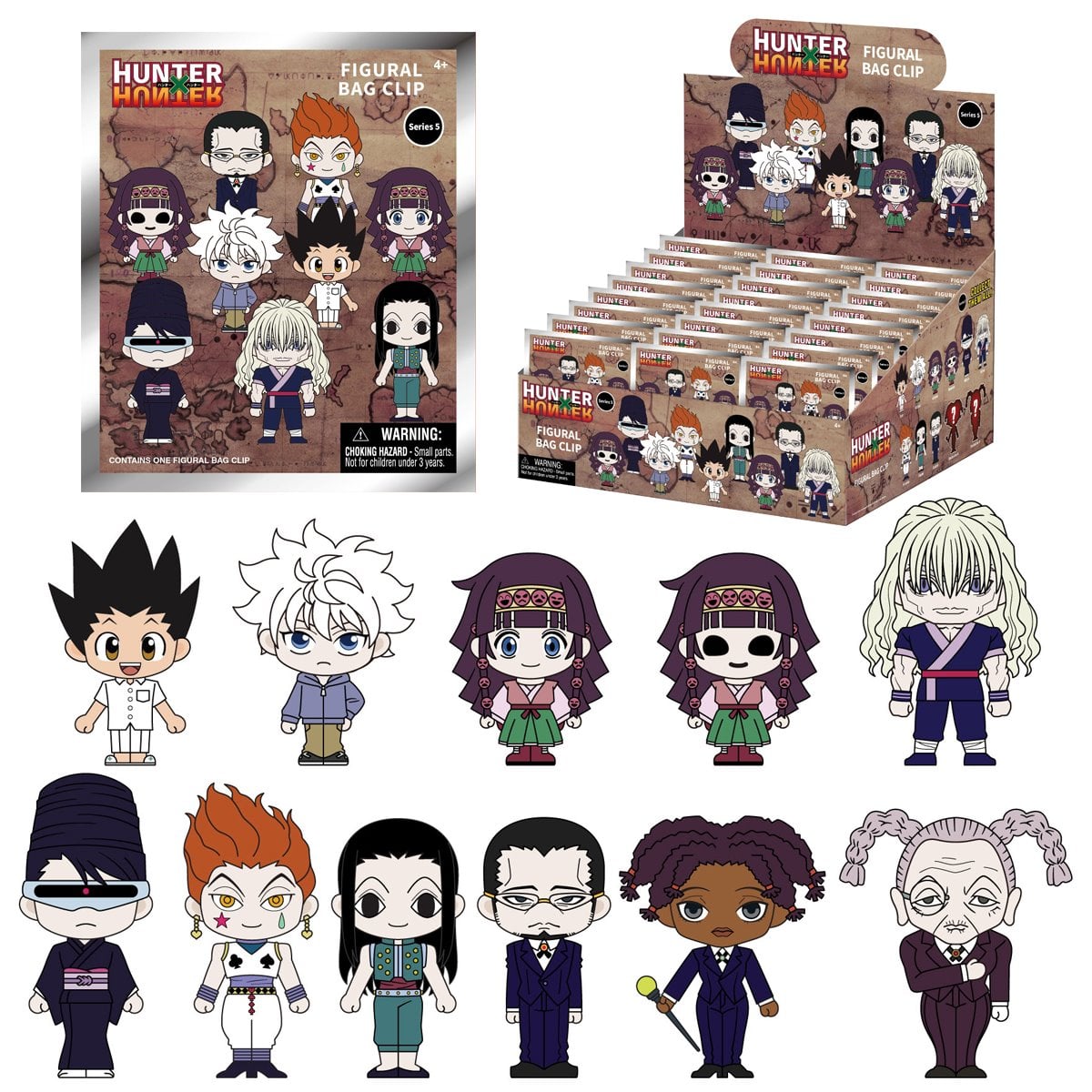 Hunter x Hunter Series 5 3D Foam Bag Clip Random 6-Pack