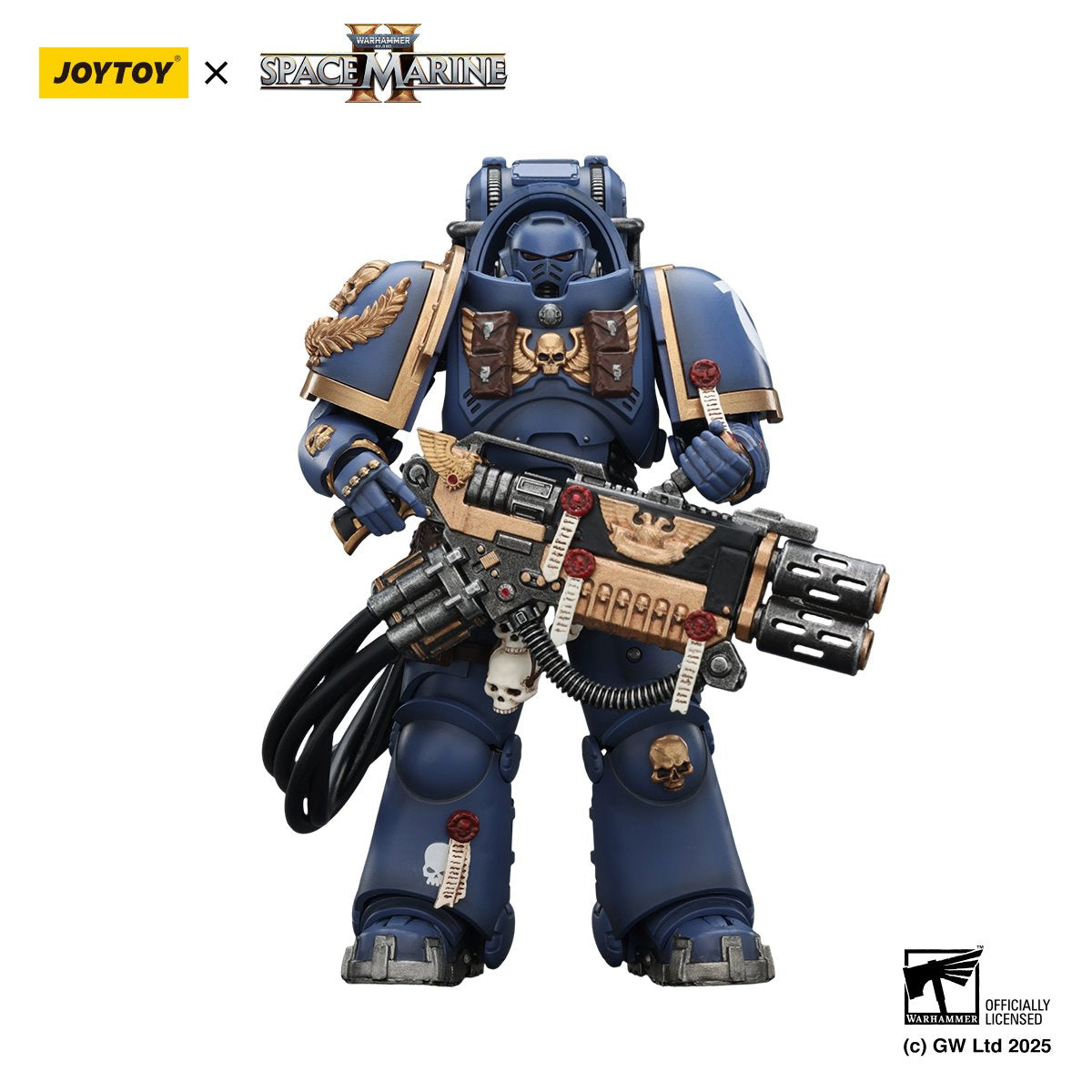 Joy Toy Warhammer Space Marine Ultramarine Heavy Artificer Armour with Relic Multi-Melta 1:18 Scale Action Figure