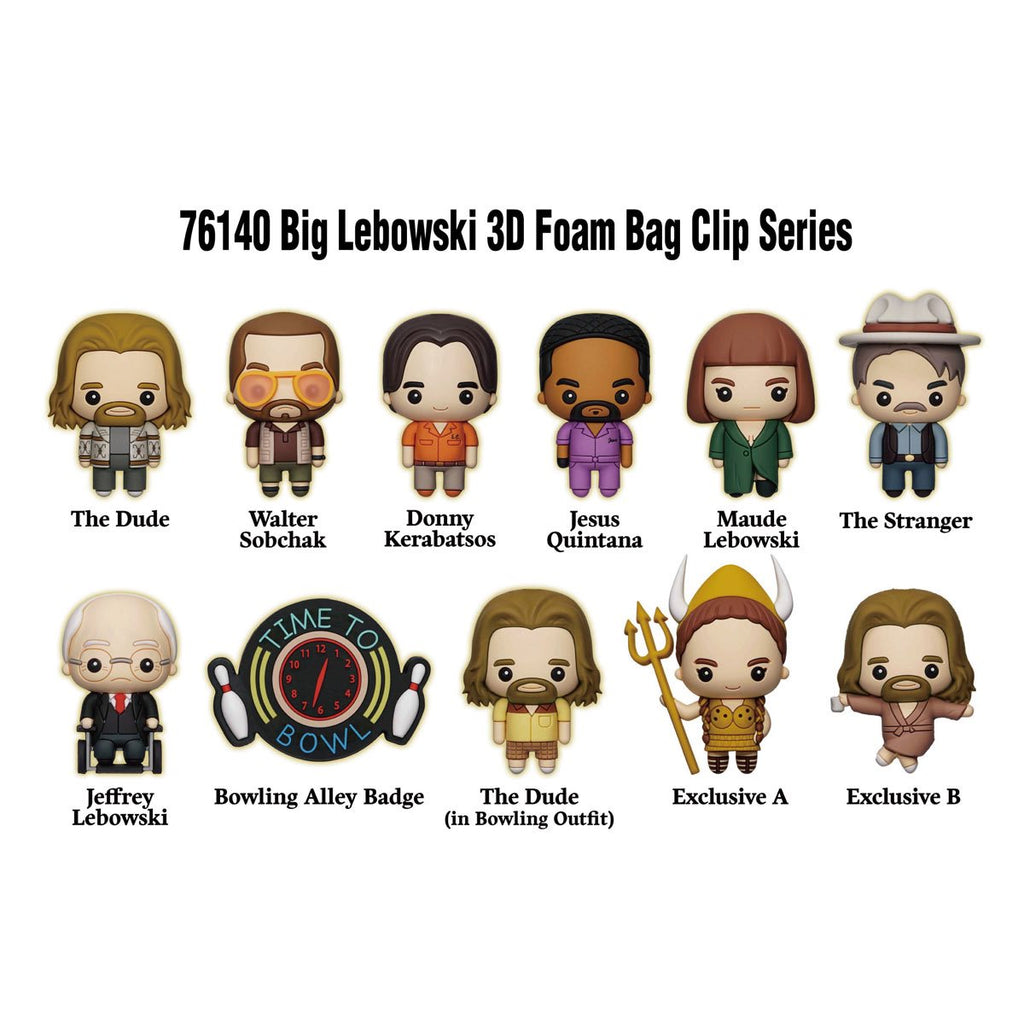 The Big Lebowski 3D Foam Bag Clip Random 6-Pack