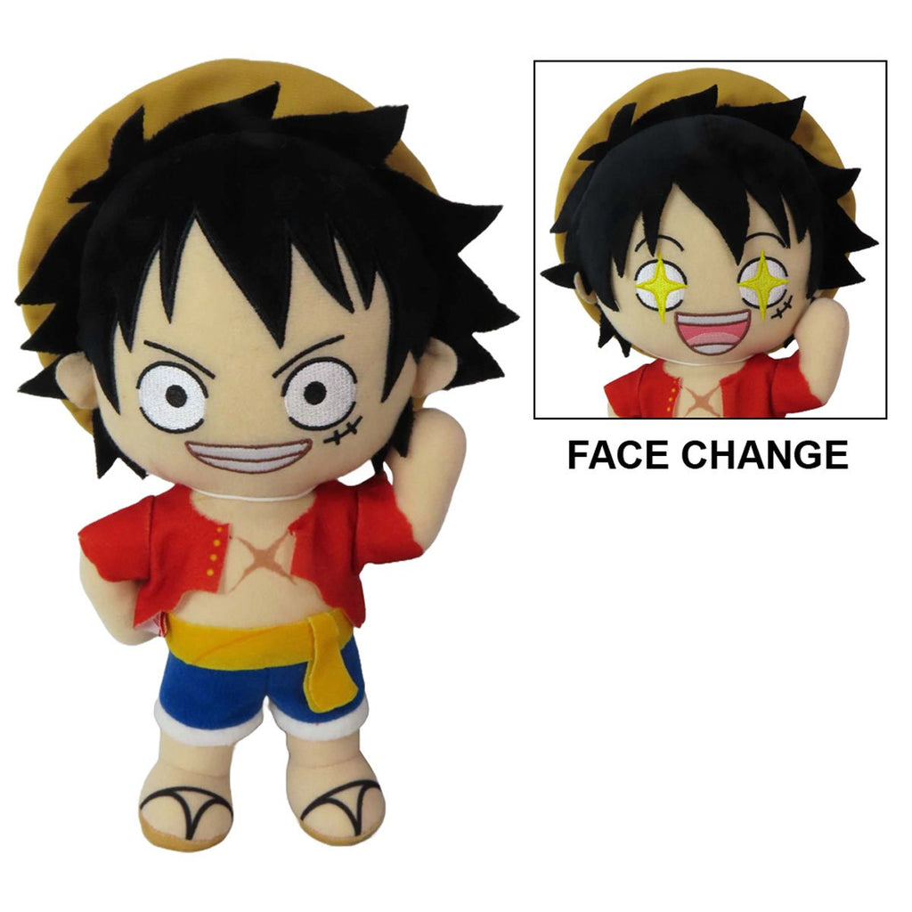 One Piece Monkey D. Luffy Change Face 8-Inch Plush
