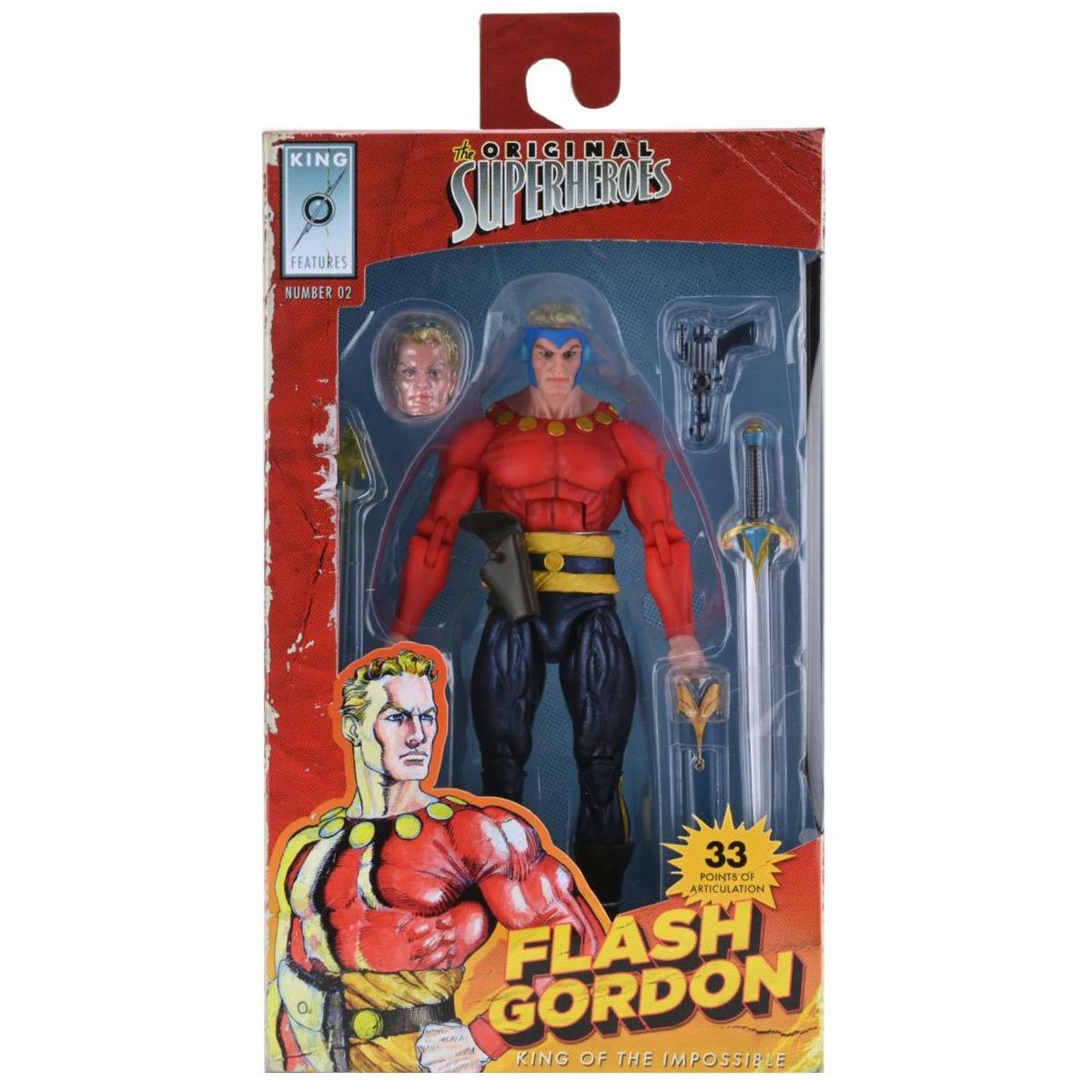 King Features Original Superheroes Series 1 7-Inch Scale Action Figure Set of 3