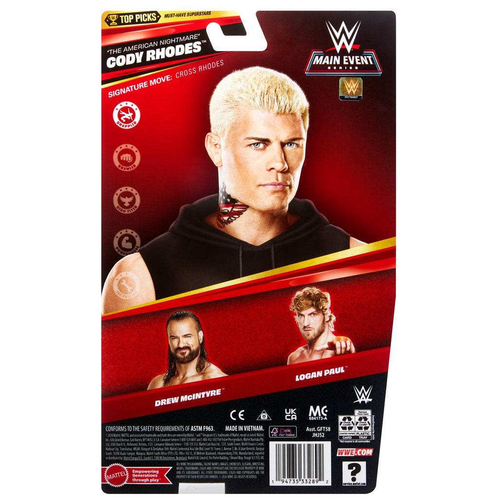 WWE Top Picks Main Event Series 2026 Wave 4 Action Figure Case of 8