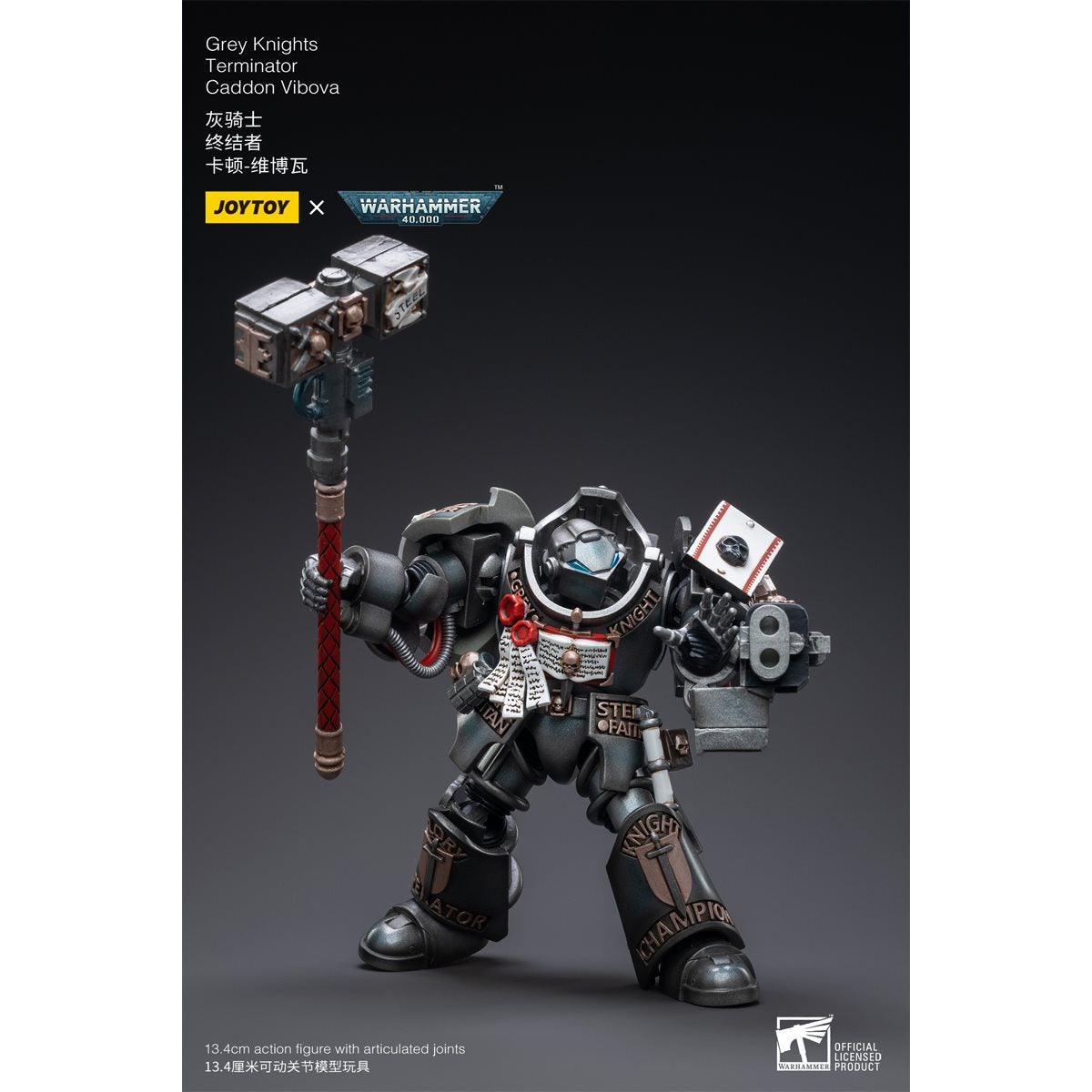 Joy Toy Warhammer 40,000 Grey Knights Terminator Caddon Vibova 1:18 Scale Action Figure