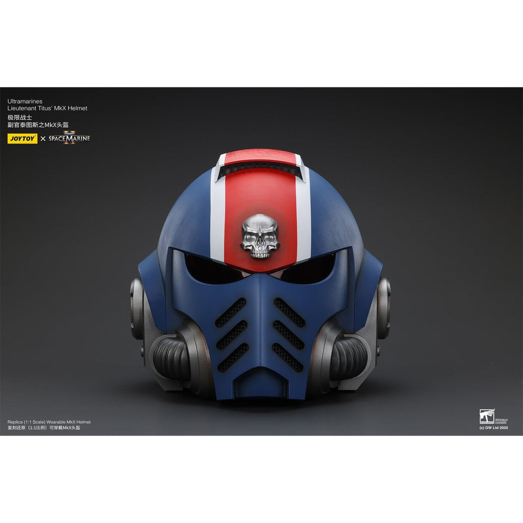Joy Toy Warhammer 40,000 Ultramarines Lieutenant Titus' MKX 1:1 Scale Roleplay Helmet Prop Replica