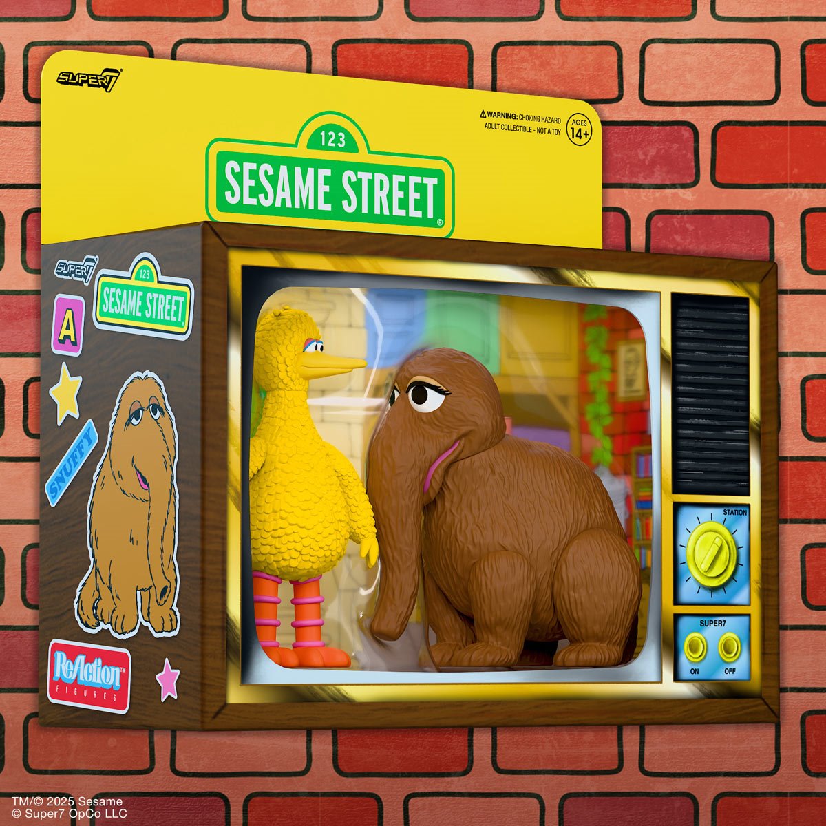 Sesame Street Big Bird and Mr. Snuffleupagus 3 3/4-Inch ReAction Figures