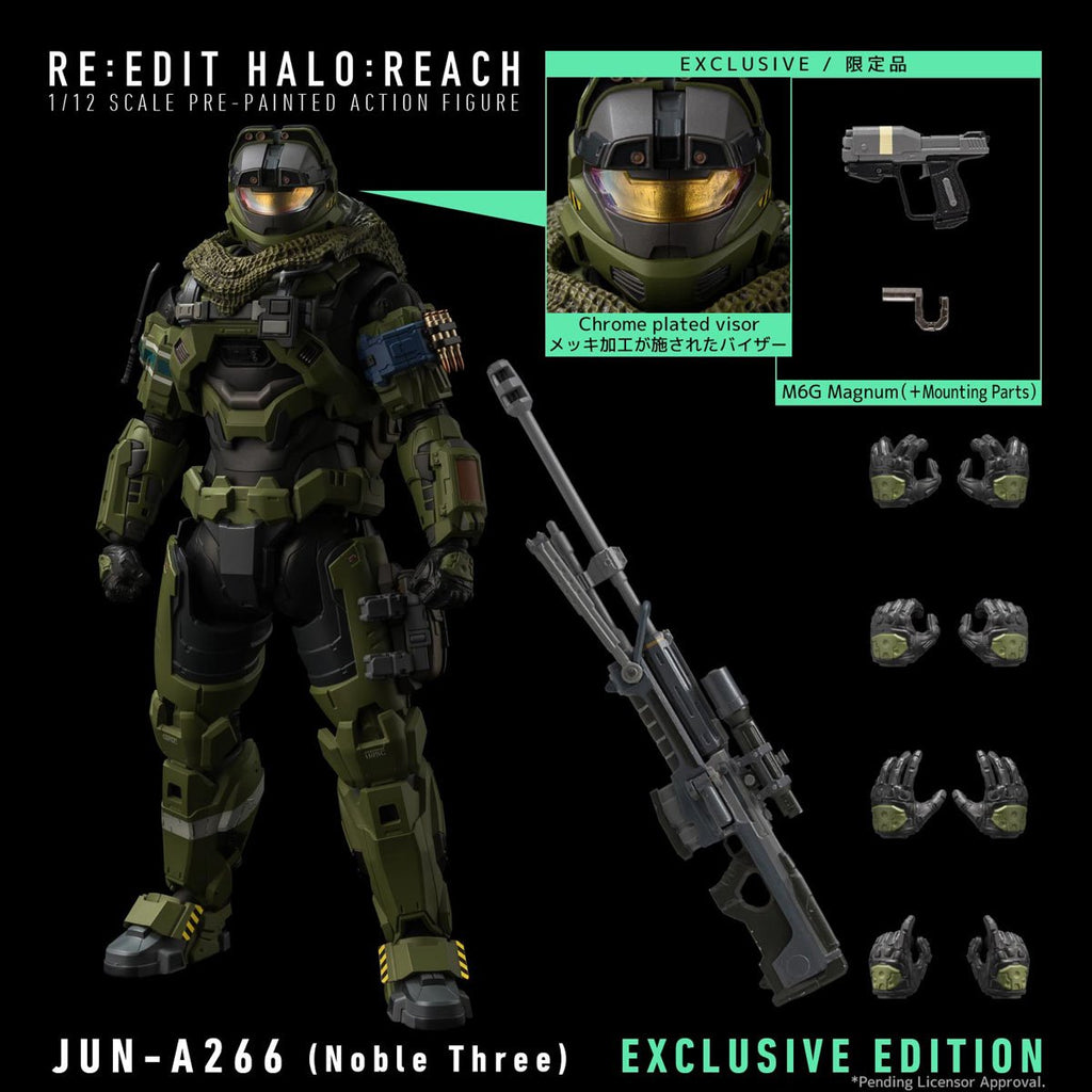 Halo: Reach RE:EDIT Jun-A266 Noble Three 1:12 Scale Exclusive Edition Re-Release Action Figure