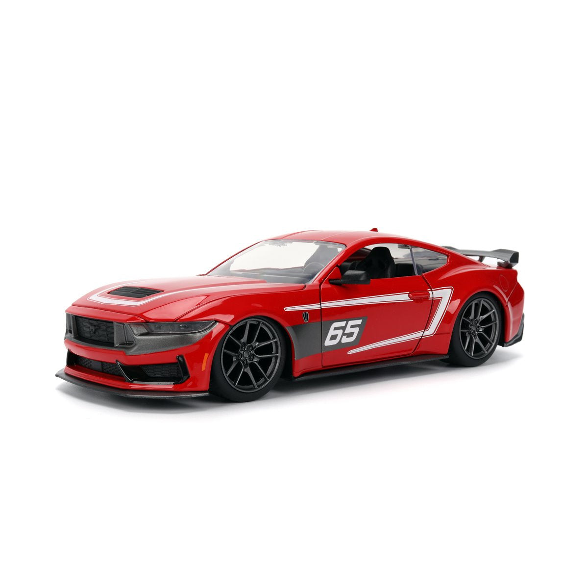 Bigtime Muscle 2024 Ford Mustang Dark Horse Glossy Red 1:24 Scale Die-Cast Metal Vehicle