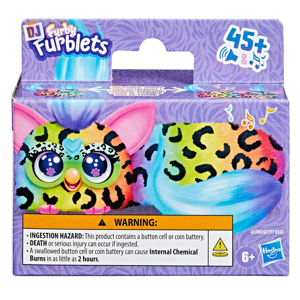 Furby DJ Furblets Rain-Bow-Kat Mini Electronic Plush Toy